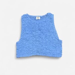 Light blue Popcorn/Bubble Tank Top
